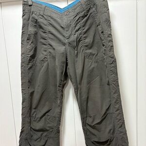 Kuhl Kendra Kapri Capri Pants Womens 8  Gray Embroidered Hiking Stretch